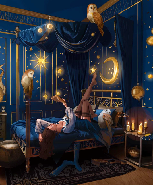 Witch's Bedroom And Her Owls Companions