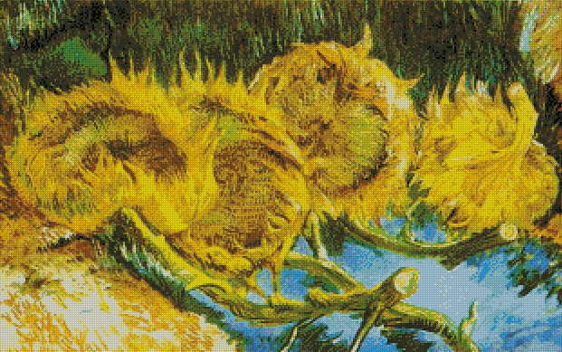 Four Cut Sunflowers