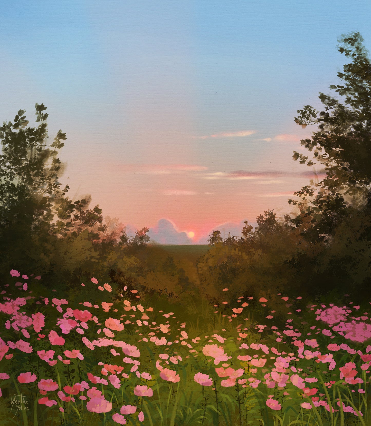 Sunset in Spring