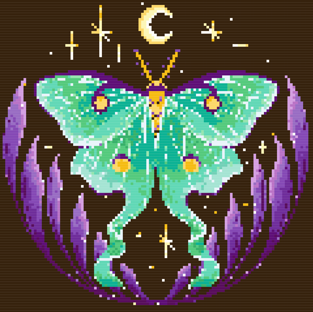 Lunamoth | Cross Stitch Conversion