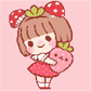 Strawberry Friend | Cross Stitch Conversion | Ready To Ship